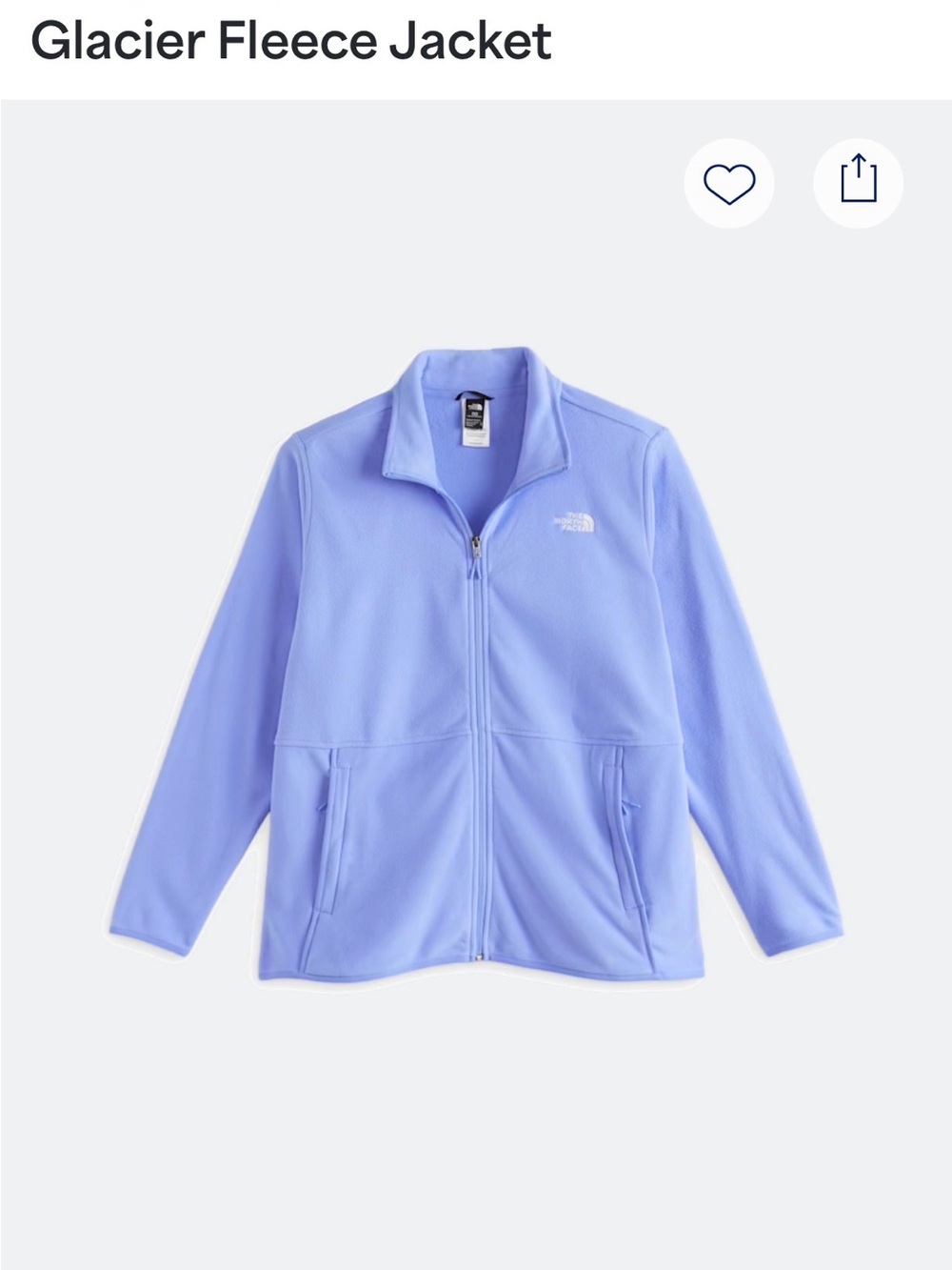 The North Face Glacier Fleece Jacket / 3X / Light Periwinkle